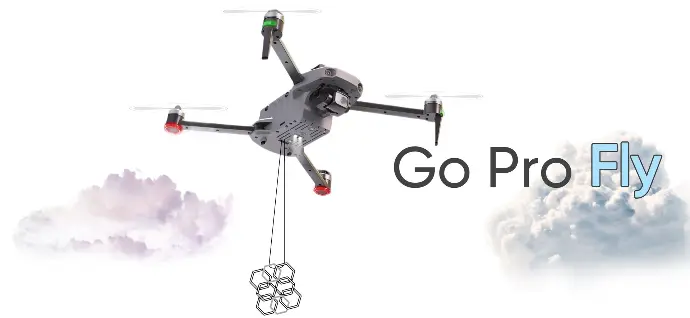 Drona profesionala pentru incepatori sau avansati, HexaCraft, Model GO PRO FLY, Tip Aeronava QuadCopter, Camera 4K UHD, Carlig de prindere si transport, distanta de operare 4KM, timp de zbor 45 minute, telecomanda cu display integrat